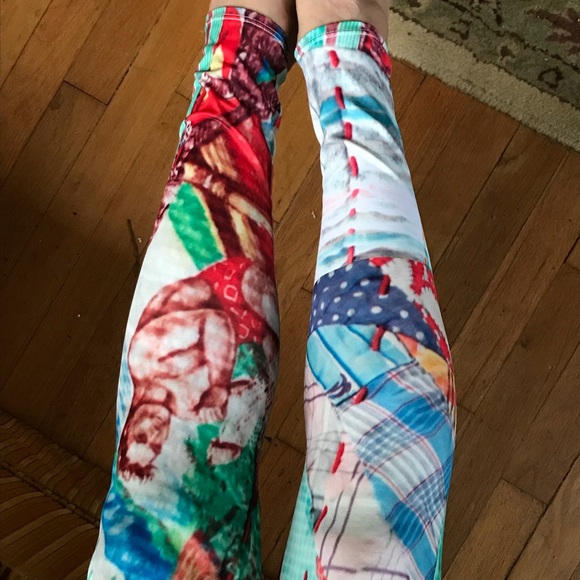 Vintage quilt design leggings - Picture 7 of 8